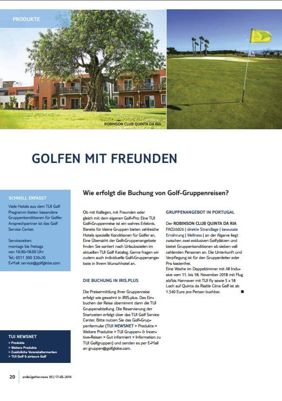 TUI news 05 Golfen mit Freunden